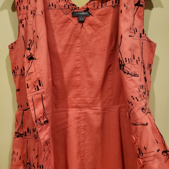 Emily and Fin Lucy Pink Trapeze Print Sz S - Picture 12 of 15